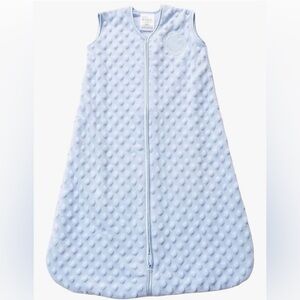 HALO Sleepsack Plush Dot Velboa Wearable Blanket, TOG 1.5 Blue Large 12-18M